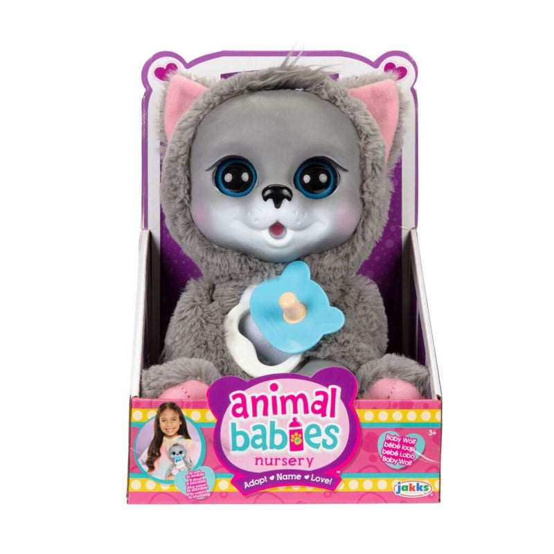 Laad de afbeelding in de Gallery-viewer, Jakks Animal Babies Wolf + Geluid
