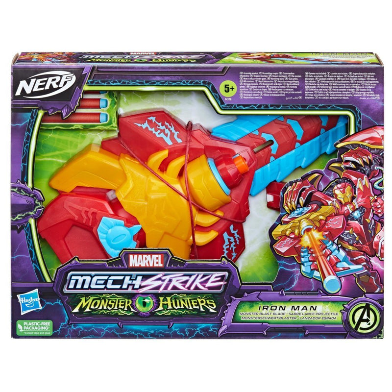 Laad de afbeelding in de Gallery-viewer, Nerf Marvel Mech Strike Monster Hunters Iron Man + 3 Darts
