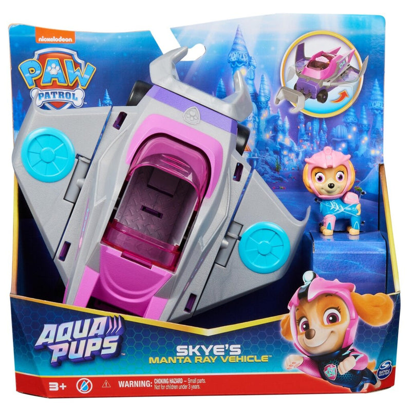 Laad de afbeelding in de Gallery-viewer, Paw Patrol Aqua Pups Skyes Manta Ray Vehicle
