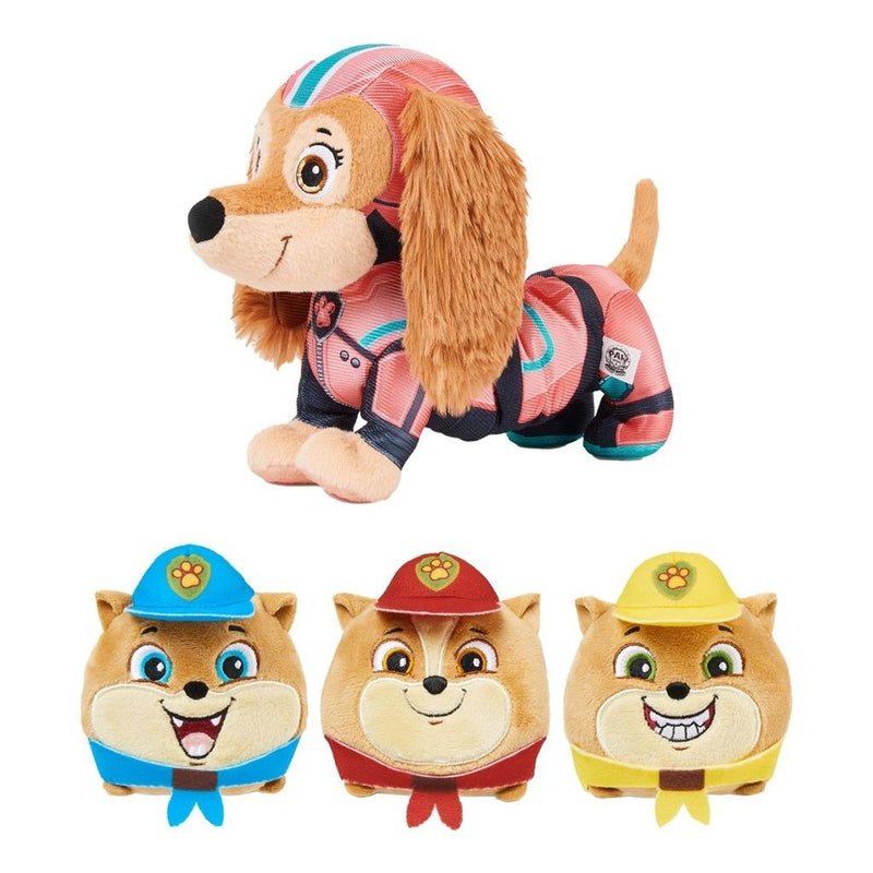 Laad de afbeelding in de Gallery-viewer, Paw Patrol Mighty Movie Knuffel Liberty En Poms
