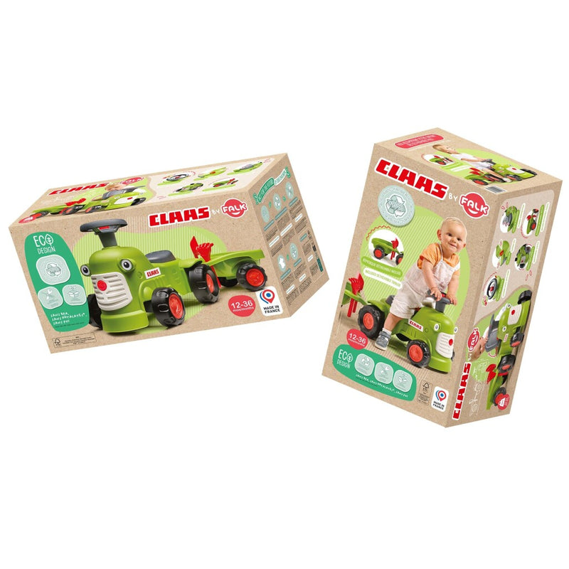 Laad de afbeelding in de Gallery-viewer, Falk Claas Looptractor Vintage Set Groen
