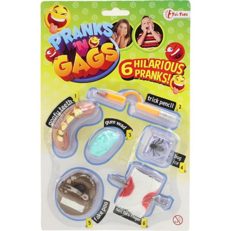 Laad de afbeelding in de Gallery-viewer, Toi-Toys Pranks And Gags Fopartikelen 6 Stuks
