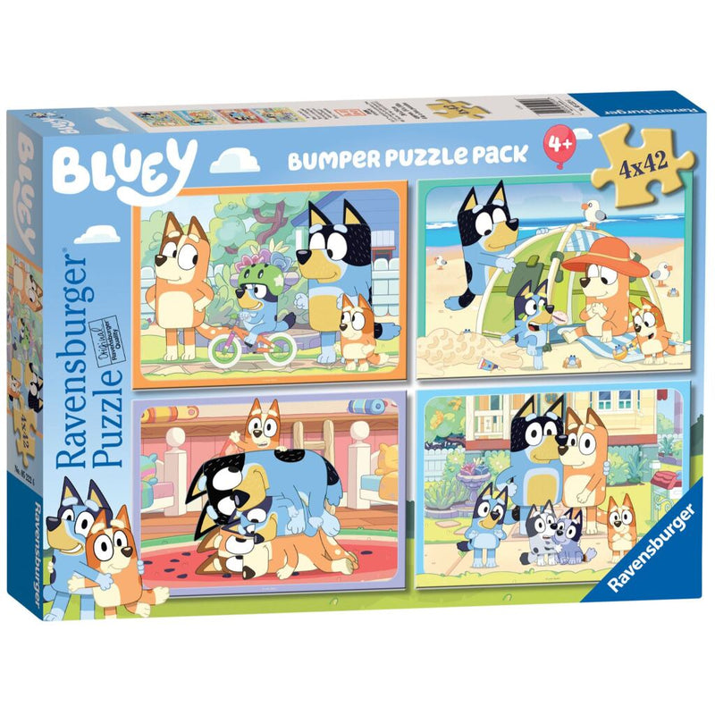 Laad de afbeelding in de Gallery-viewer, Ravensburger Puzzel Bluey 4X42 Stukjes
