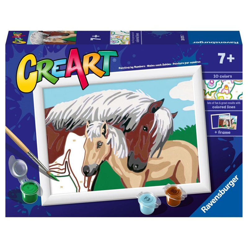 Laad de afbeelding in de Gallery-viewer, Ravensburger Creart Schilderen Op Nummer Merrie Met Veulen
