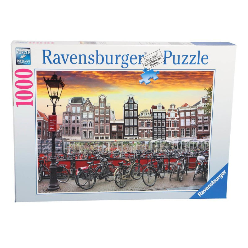 Laad de afbeelding in de Gallery-viewer, Ravensburger Puzzel Amsterdam Fietsenstalling 1000 Stukjes
