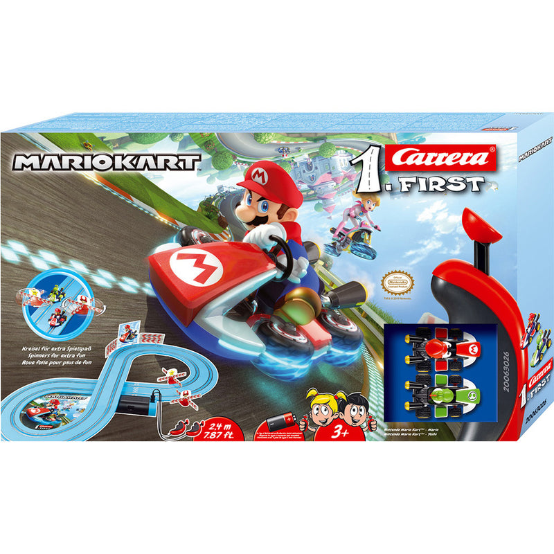 Laad de afbeelding in de Gallery-viewer, Carrera First Mariokart Racebaan + 2 Auto&#39;s En 2 Controllers 240 Cm
