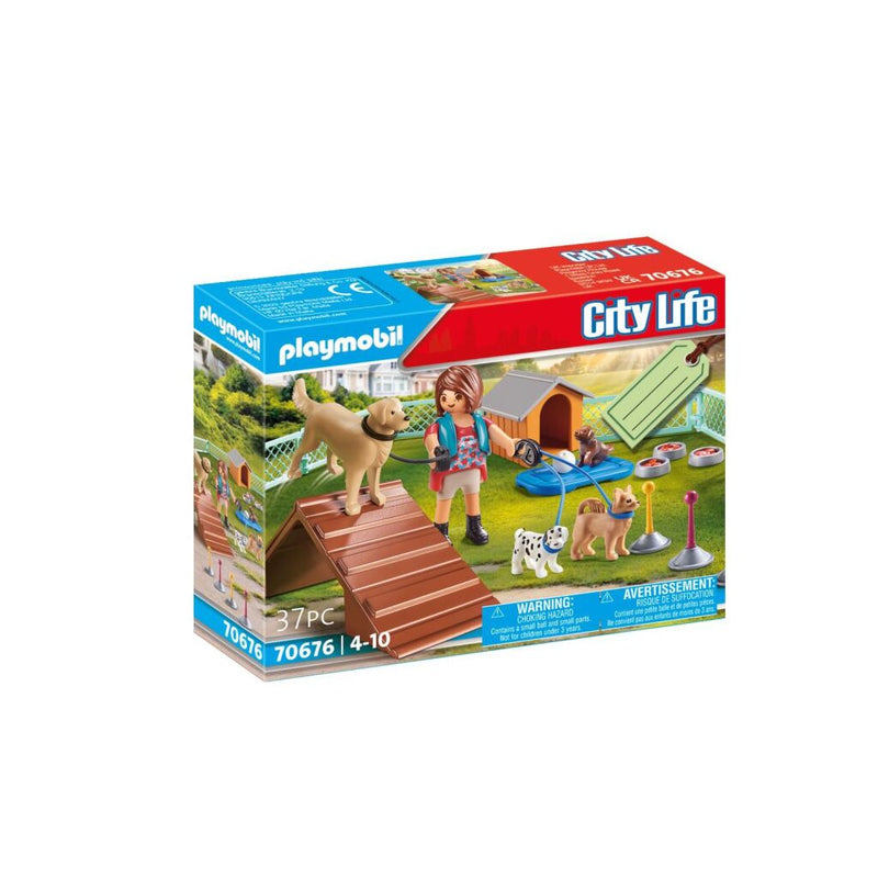 Laad de afbeelding in de Gallery-viewer, Playmobil 70676 City Life Gift Set Hondentrainster
