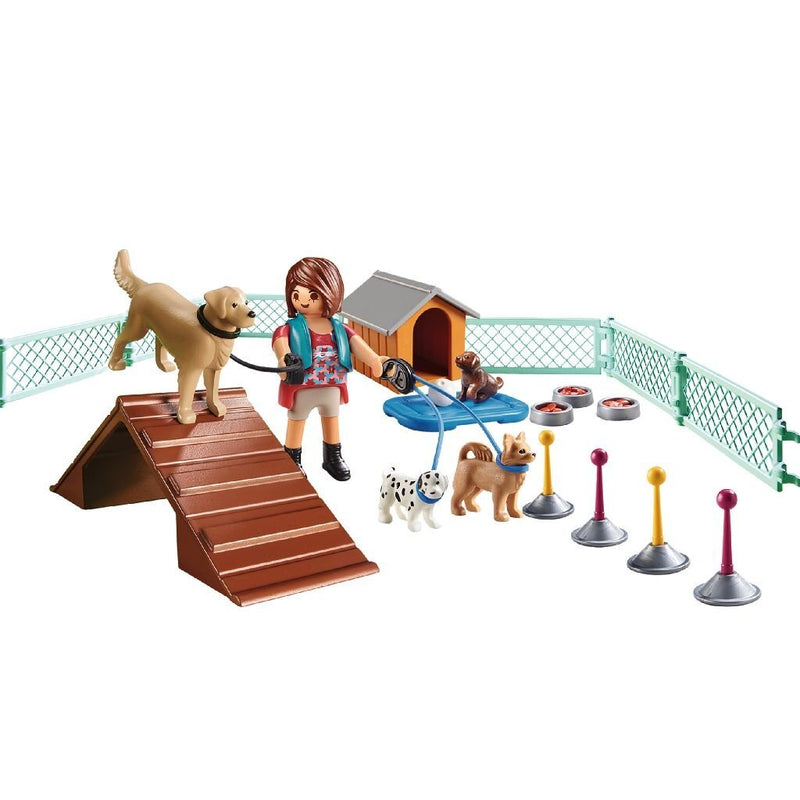 Laad de afbeelding in de Gallery-viewer, Playmobil 70676 City Life Gift Set Hondentrainster
