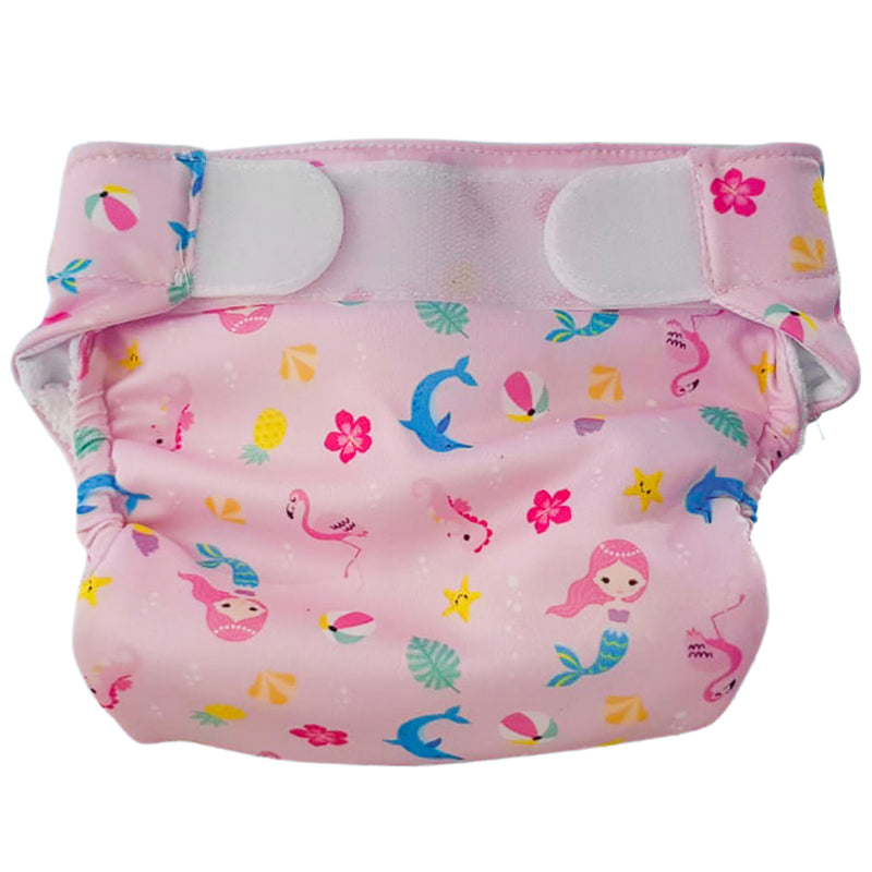 Laad de afbeelding in de Gallery-viewer, Freds Swim Academy Wasbare Zwemluier Zeemeermin Maat 1 4-9 Kg Roze
