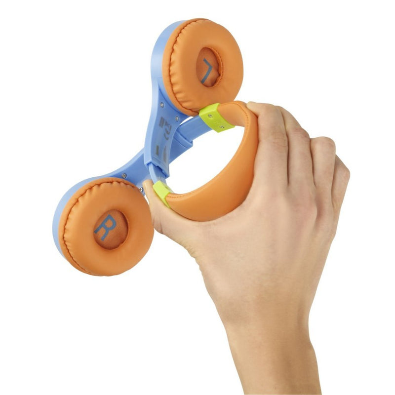 Laad de afbeelding in de Gallery-viewer, Hama Kids Guard On-Ear Kinderkoptelefoon Blauw/Oranje
