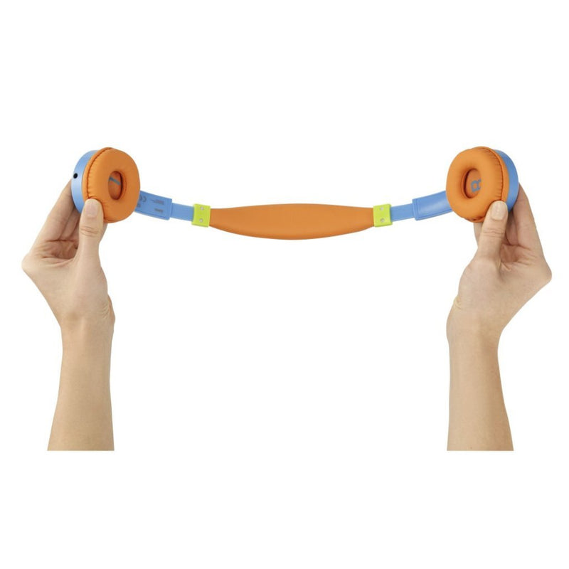 Laad de afbeelding in de Gallery-viewer, Hama Kids Guard On-Ear Kinderkoptelefoon Blauw/Oranje
