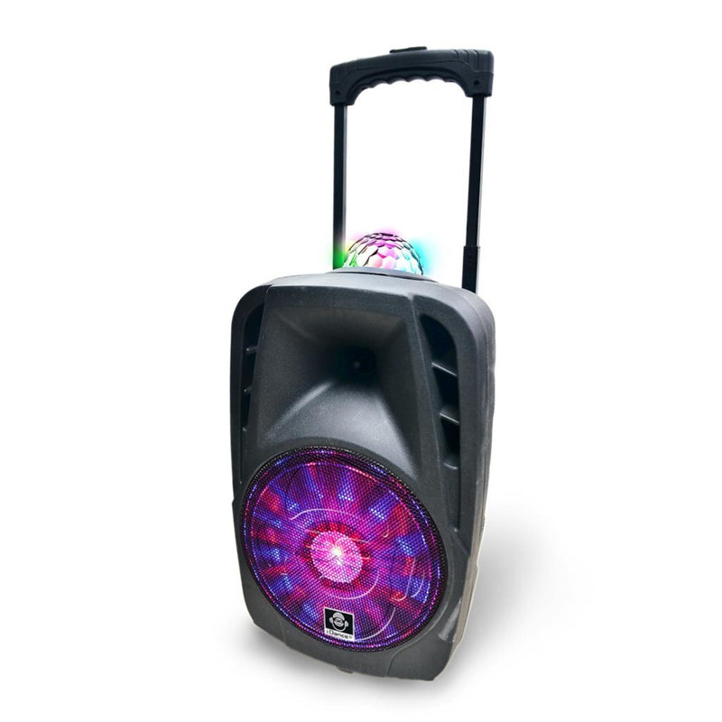 Laad de afbeelding in de Gallery-viewer, Idance Groove Boombox 216 + Wielen En Licht Zwart
