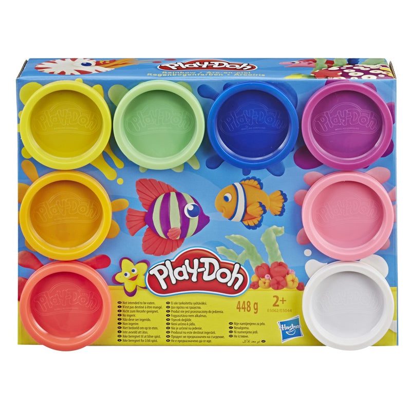 Laad de afbeelding in de Gallery-viewer, Play-Doh Regenboog Kleuren 8 Potjes Klei
