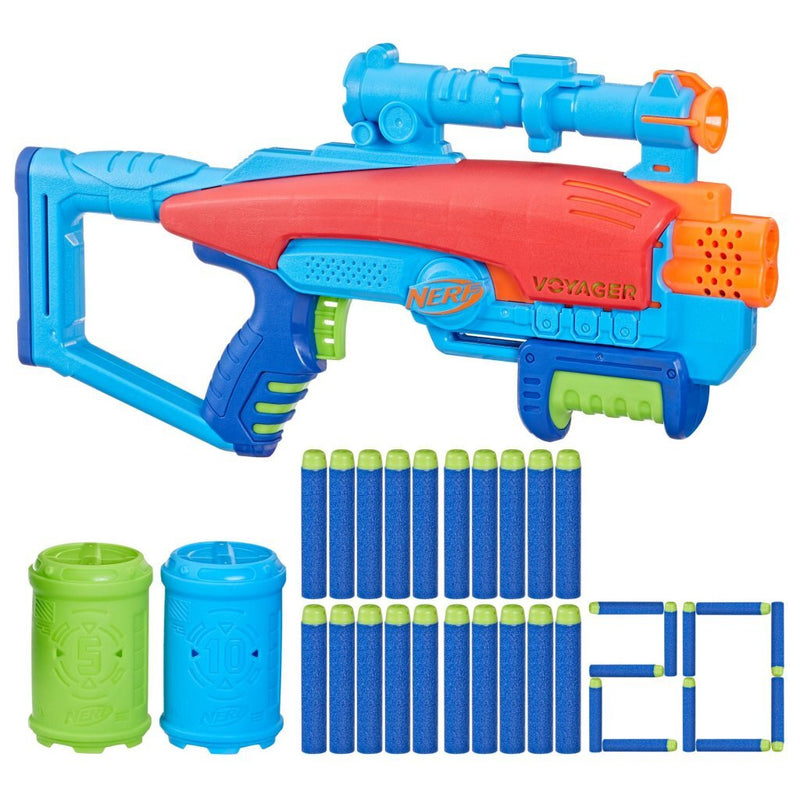 Laad de afbeelding in de Gallery-viewer, Nerf Junior Elite Voyage Target Set + 20 Darts
