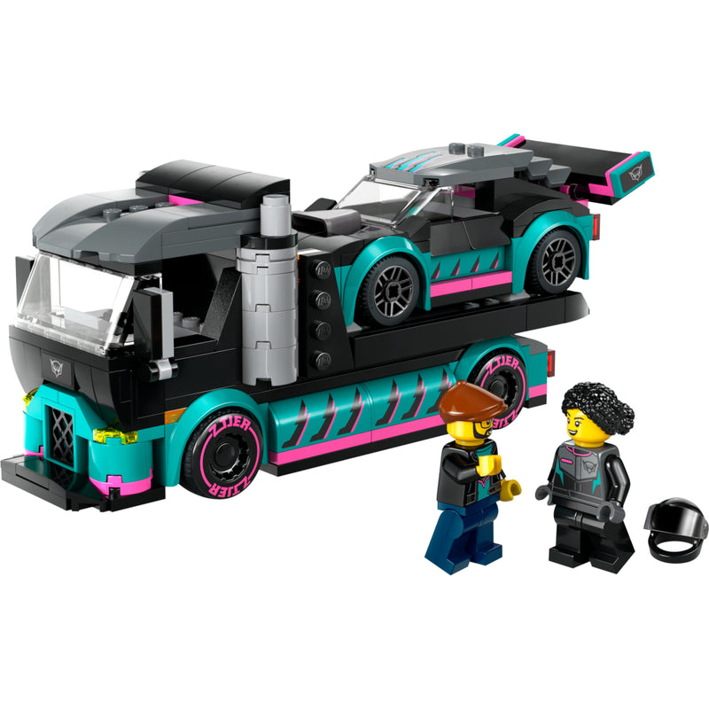 Laad de afbeelding in de Gallery-viewer, Lego City 60406 Raceauto En Transporttruck
