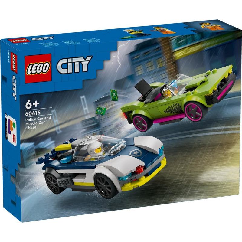 Laad de afbeelding in de Gallery-viewer, Lego City 60415 Politiewagen En Snelle Achtervolging
