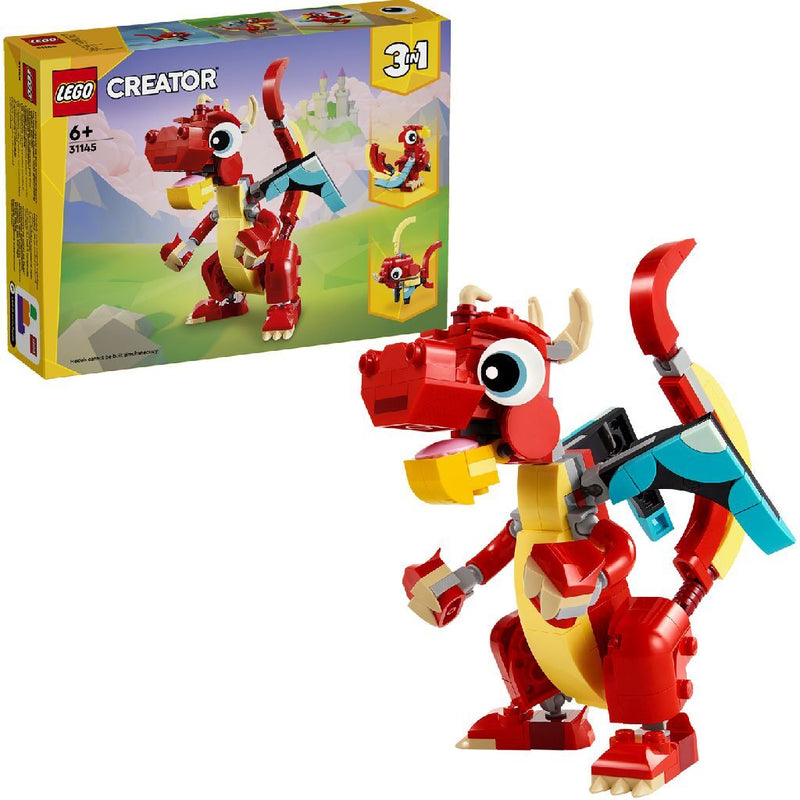 Laad de afbeelding in de Gallery-viewer, Lego Creator 31145 3In1 Red Dragon
