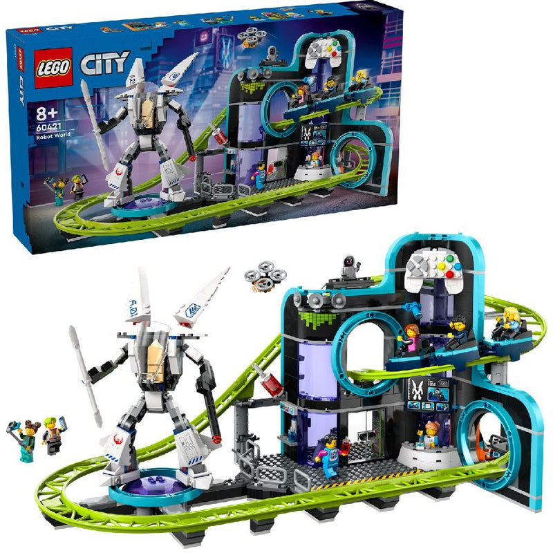 Laad de afbeelding in de Gallery-viewer, Lego 60421 City Achtbaan In Robotwereld
