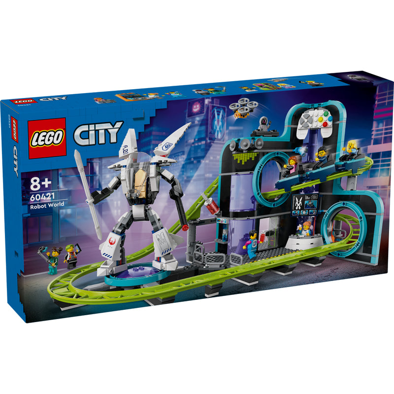Laad de afbeelding in de Gallery-viewer, Lego 60421 City Achtbaan In Robotwereld

