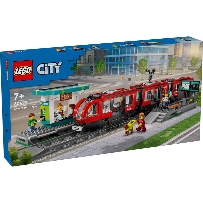 Laad de afbeelding in de Gallery-viewer, Lego City 60423 Treinen Stadstram En Station
