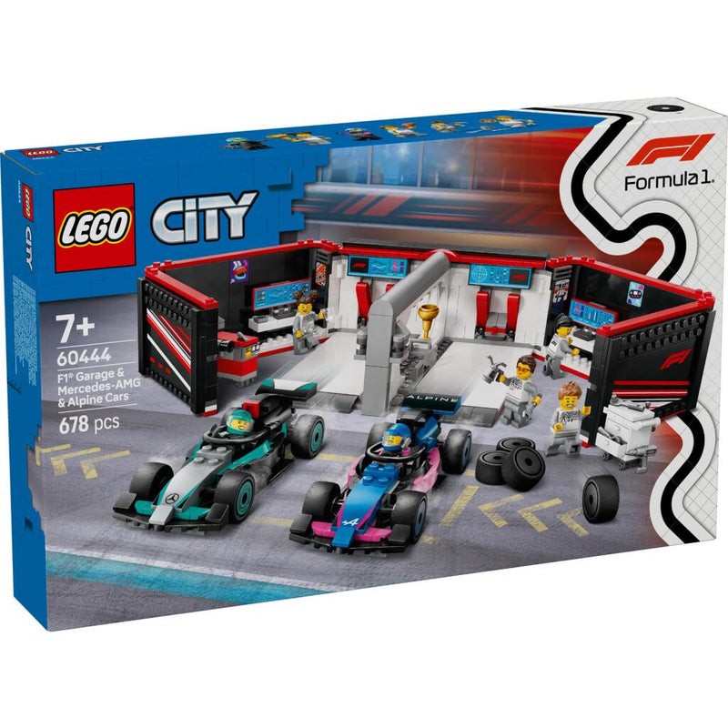 Laad de afbeelding in de Gallery-viewer, Lego City 60444 F1 Garage Met Mercedes-Amg En Alpine Auto&#039;S
