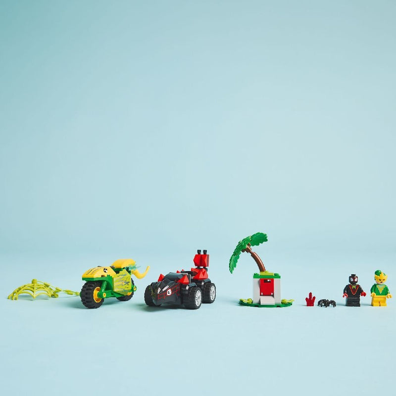 Laad de afbeelding in de Gallery-viewer, Lego Spidey And Friends 11198 Spin En Electro Achtervolging Met Dinosaurusvoertuigen
