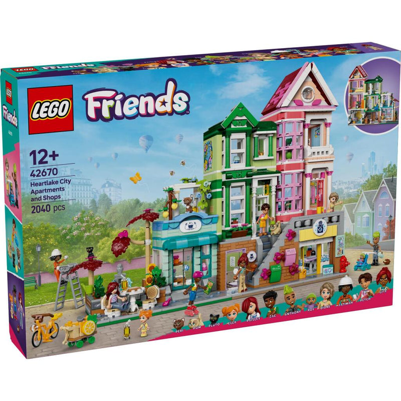 Laad de afbeelding in de Gallery-viewer, Lego Friends 42670 Heartlake City Appartementen En Winkels
