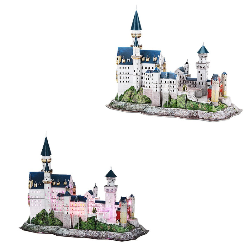 Laad de afbeelding in de Gallery-viewer, Cubic Fun 3D Puzzel Neuschwanstein Castle + Led Verlichting 128 Stukjes

