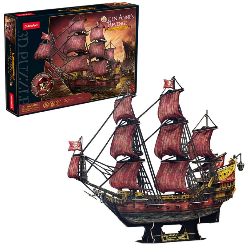 Laad de afbeelding in de Gallery-viewer, Cubic Fun 3D Puzzel Queen Anne Revenge 391 Stukjes
