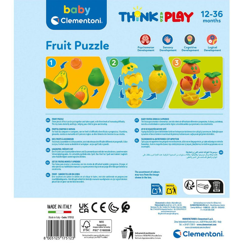 Laad de afbeelding in de Gallery-viewer, Clementoni Baby Puzzel Fruit
