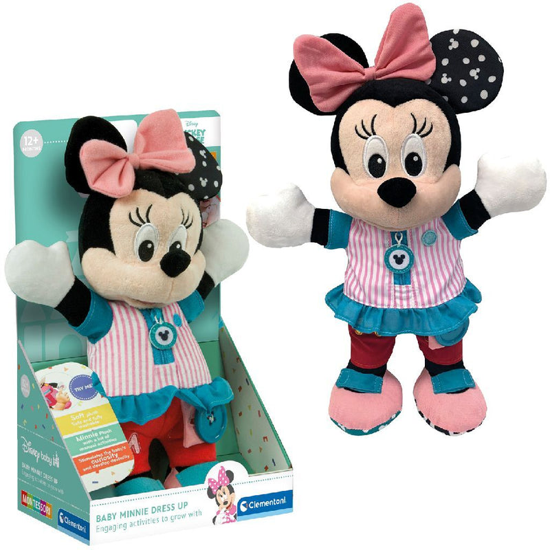 Laad de afbeelding in de Gallery-viewer, Clementoni Baby Disney Minnie Mouse Dress Up Knuffel
