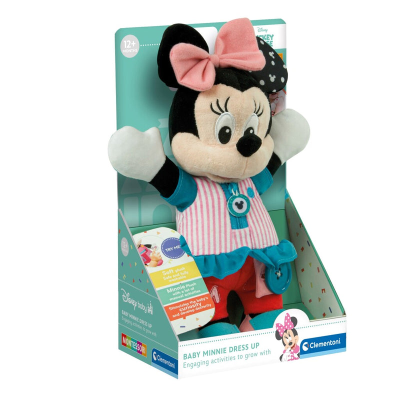 Laad de afbeelding in de Gallery-viewer, Clementoni Baby Disney Minnie Mouse Dress Up Knuffel
