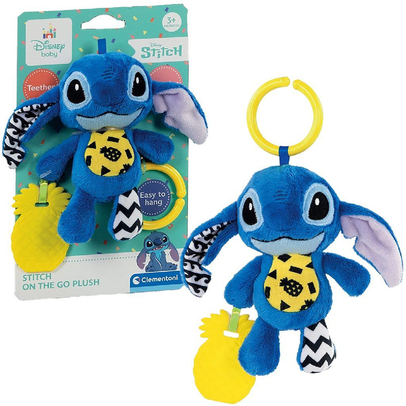 Laad de afbeelding in de Gallery-viewer, Clementoni Baby Disney Stitch Soft Rattle Blauw/Geel
