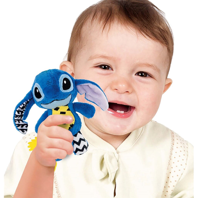 Laad de afbeelding in de Gallery-viewer, Clementoni Baby Disney Stitch Soft Rattle Blauw/Geel
