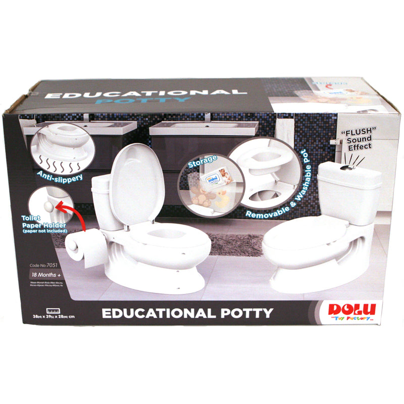 Laad de afbeelding in de Gallery-viewer, Dolu Educatief Kinder Toilet Met Geluid Wit
