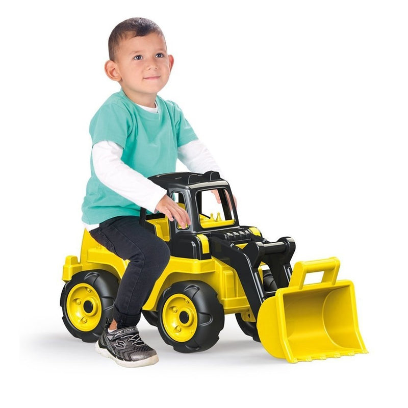 Laad de afbeelding in de Gallery-viewer, Dolu Max Power Bulldozer Loopauto 36X72X31 Cm Geel/Zwart
