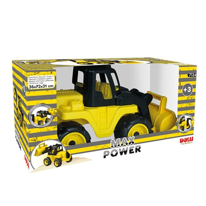 Laad de afbeelding in de Gallery-viewer, Dolu Max Power Bulldozer Loopauto 36X72X31 Cm Geel/Zwart
