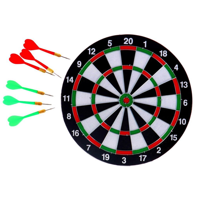 Laad de afbeelding in de Gallery-viewer, Overige Merken Dartboard Tweezijdig + 6 Pijlen 37 Cm
