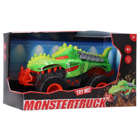 Overige Merken Monstertruck Dino + Licht En Geluid Groen