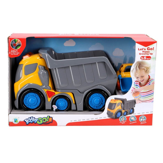 Orange Elephant Kiddygo Dump Truck 31 Cm + Licht En Geluid