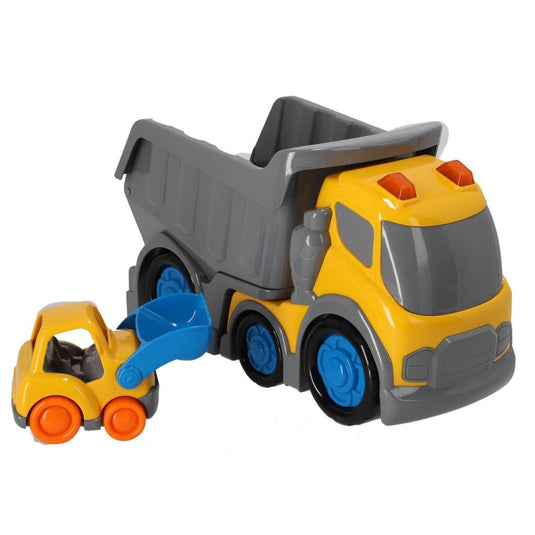 Orange Elephant Kiddygo Dump Truck 31 Cm + Licht En Geluid