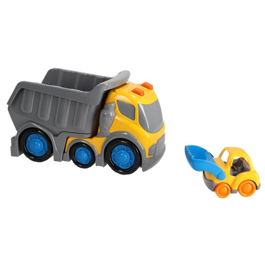 Orange Elephant Kiddygo Dump Truck 31 Cm + Licht En Geluid
