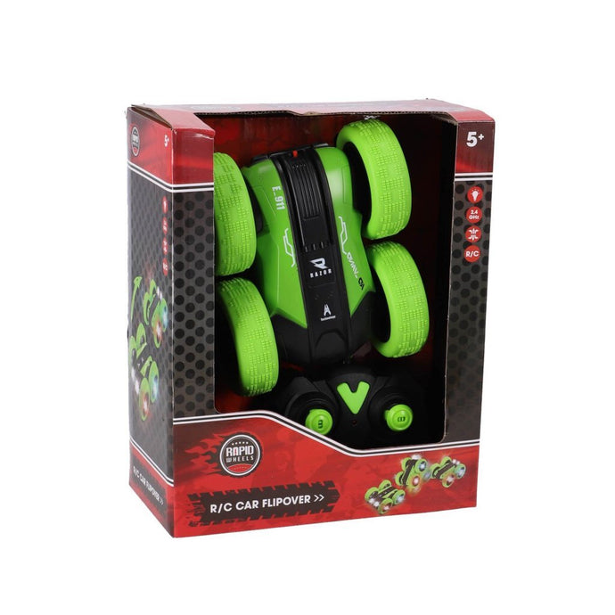 Rapid Wheels Rc Flipover Auto Groen + Licht