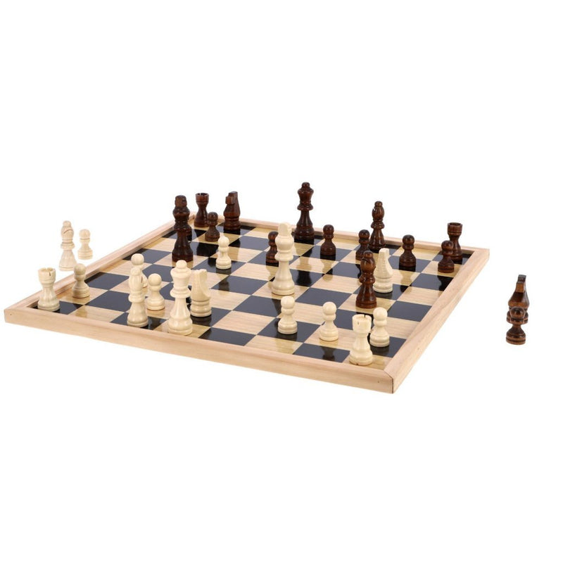 Laad de afbeelding in de Gallery-viewer, Overige Merken Houten Dam-Schaakbord 40X40 Cm
