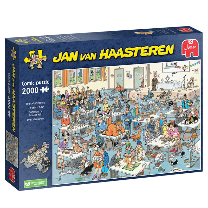 Laad de afbeelding in de Gallery-viewer, Jumbo Puzzel Jan Van Haasteren De Kattenshow 2000 Stukjes
