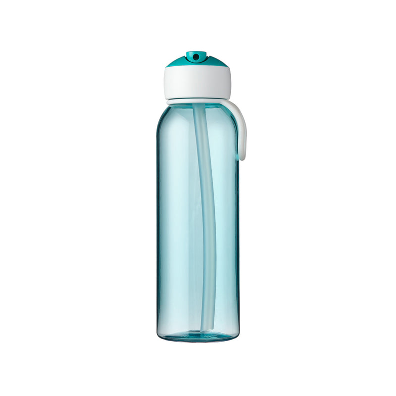 Laad de afbeelding in de Gallery-viewer, Mepal Campus Flip-Up Waterfles 500 Ml Turquoise/Tranparant
