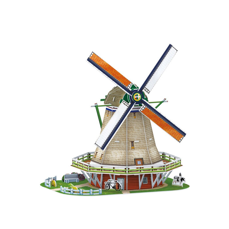 Laad de afbeelding in de Gallery-viewer, Cubic Fun 3D Puzzel Hollandse Windmolen 61 Stukjes
