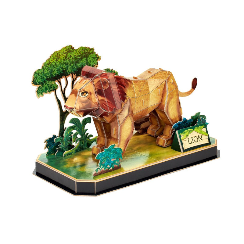 Laad de afbeelding in de Gallery-viewer, Cubic Fun 3D Puzzel Leeuw 40 Stukjes
