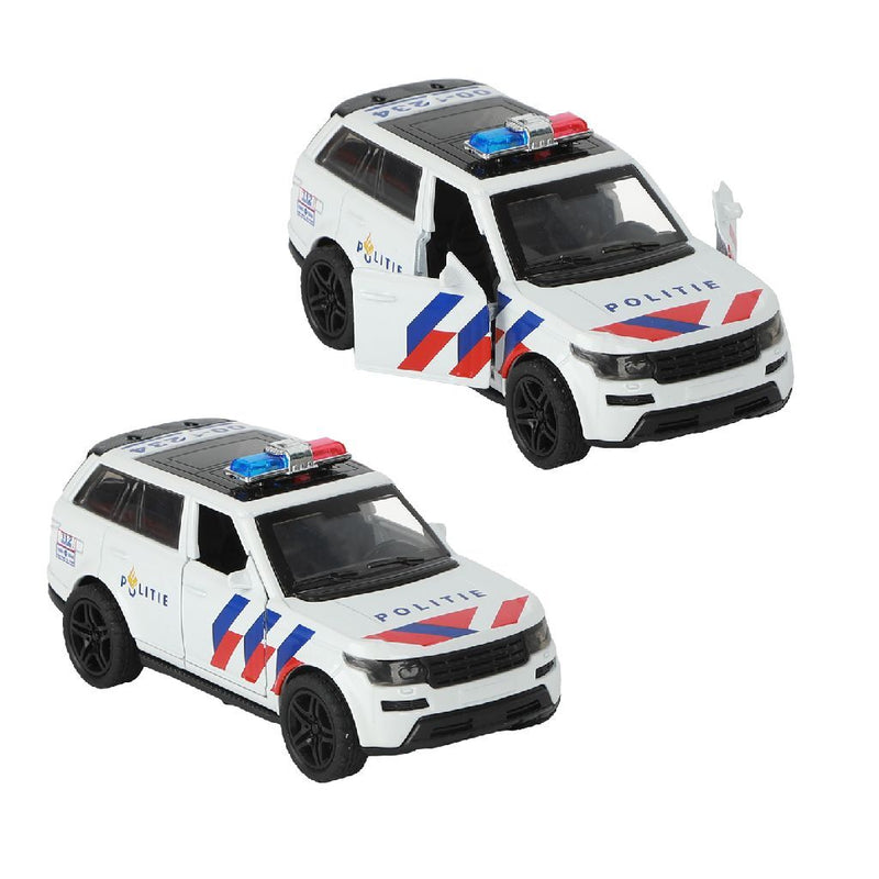Laad de afbeelding in de Gallery-viewer, 112 Pull-Back Politie Suv 1:36 + Licht En Geluid
