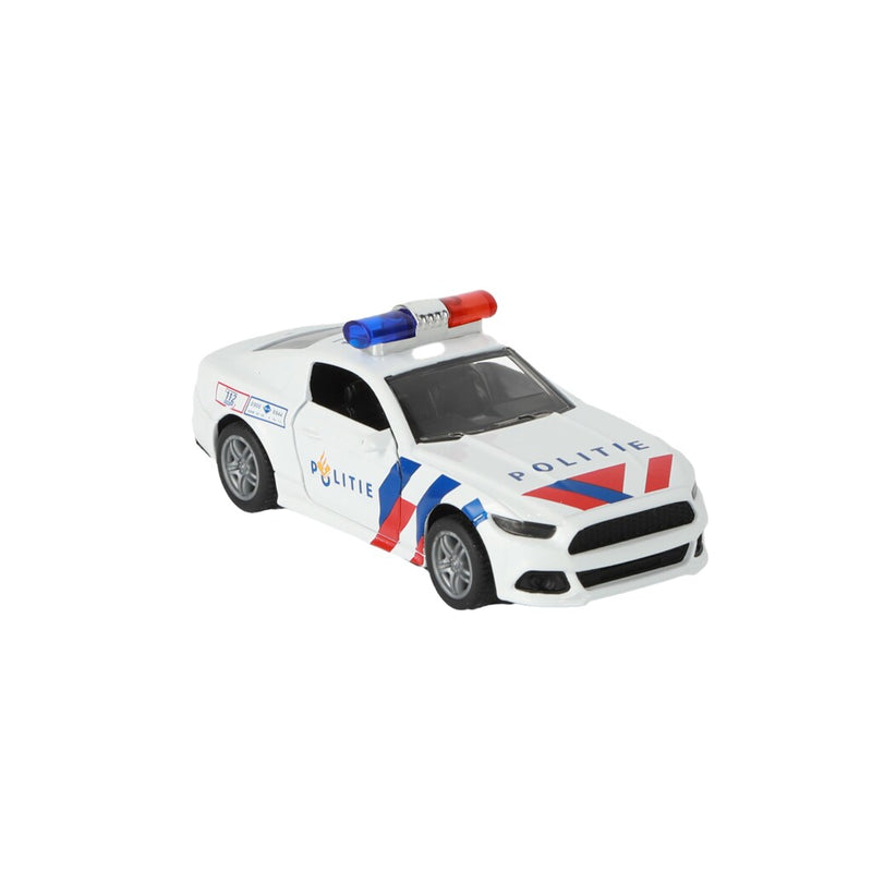 Laad de afbeelding in de Gallery-viewer, 112 Pull-Back Politie Sportwagen 1:36 + Licht En Geluid
